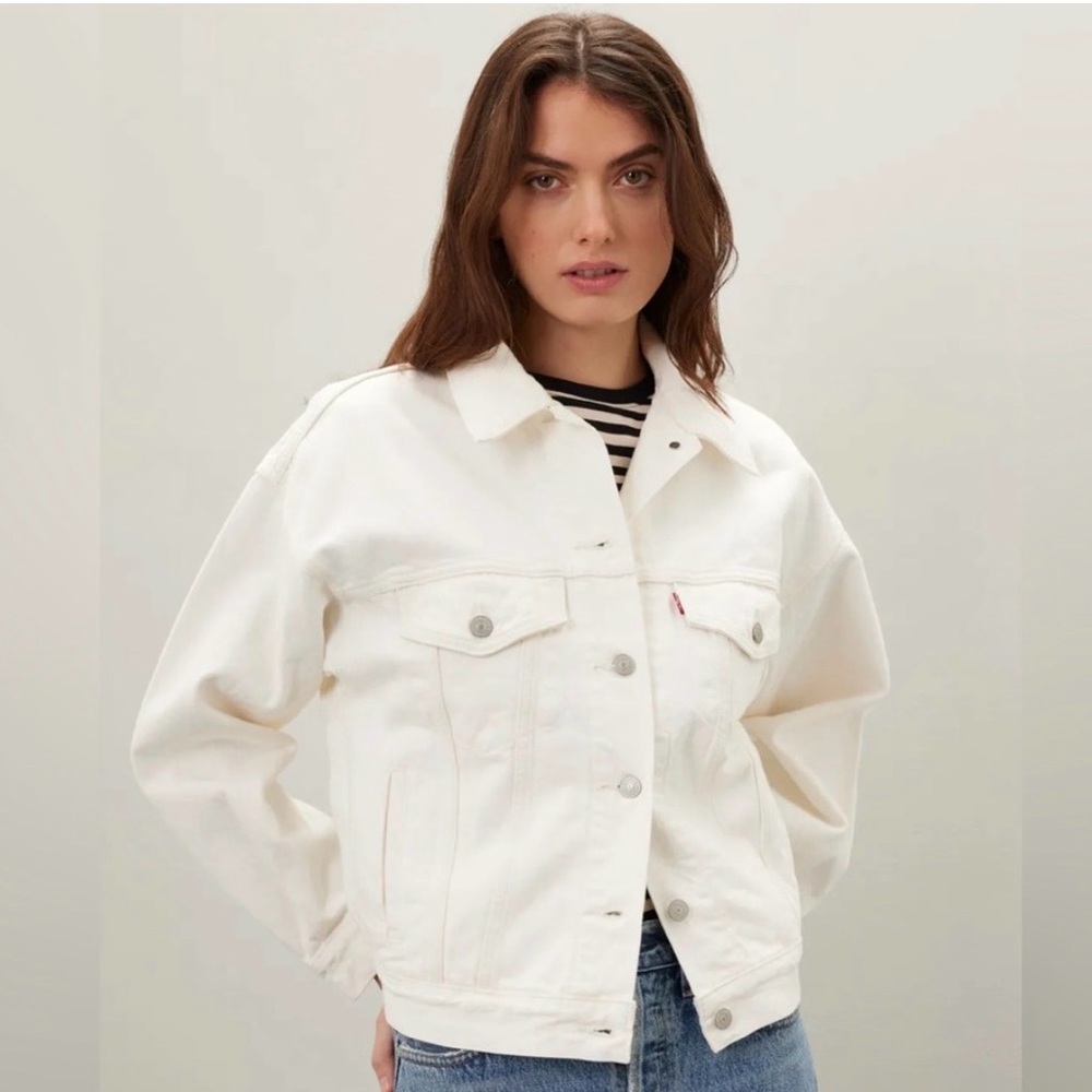 Levi’s Levi Strauss & Co. White 90s trucker Americana Denim Jacket XS
